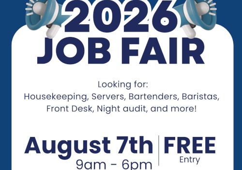 A Sch&ouml;lar Hotels Job Fair at ThePennsylvaniHotel on August 7 from 9am&ndash;6pm offering free entry for roles like housekeeping and bartending.